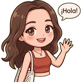 Celia, your Spanish teacher, waving hello